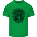 Mandala Lion Mens Cotton T-Shirt Tee Top Irish Green