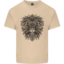 Mandala Lion Mens Cotton T-Shirt Tee Top Sand