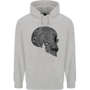 Mandala Skull Gothic Biker Motorbike Childrens Kids Hoodie Sports Grey