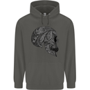 Mandala Skull Gothic Biker Motorbike Childrens Kids Hoodie Storm Grey
