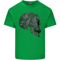 Mandala Skull Gothic Biker Motorbike Mens Cotton T-Shirt Tee Top Irish Green