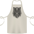 Mandala Tribal Wolf Tattoo Cotton Apron 100% Organic Natural