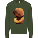 Mars Peach Space Planets Cosmos Mens Sweatshirt Jumper Forest Green