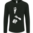 Martial Arts Silhouette MMA Jeet Kune Do Mens Long Sleeve T-Shirt Black