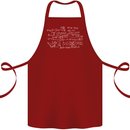 Mathematical Formula Funny Maths Cotton Apron 100% Organic Maroon