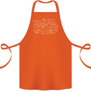 Mathematical Formula Funny Maths Cotton Apron 100% Organic Orange