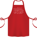 Mathematical Formula Funny Maths Cotton Apron 100% Organic Red