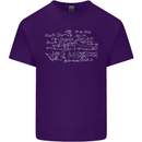 Mathematical Formula Funny Maths Mens Cotton T-Shirt Tee Top Purple
