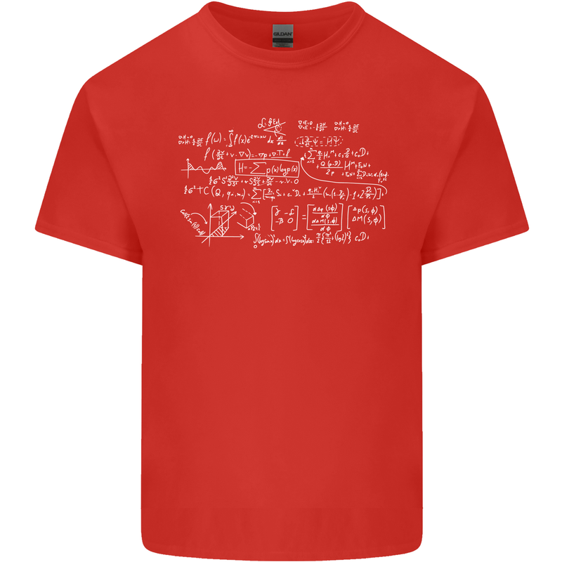 Mathematical Formula Funny Maths Mens Cotton T-Shirt Tee Top Red