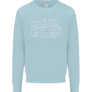 Mathematical Formula Funny Maths Mens Sweatshirt Jumper Light Blue