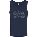 Mathematical Formula Funny Maths Mens Vest Tank Top Navy Blue