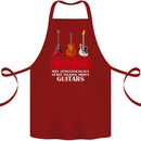 May Start Talking About Guitars Guitarist Cotton Apron 100% Organic Maroon