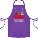 May Start Talking About Guitars Guitarist Cotton Apron 100% Organic Purple