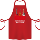 May Start Talking About Guitars Guitarist Cotton Apron 100% Organic Red