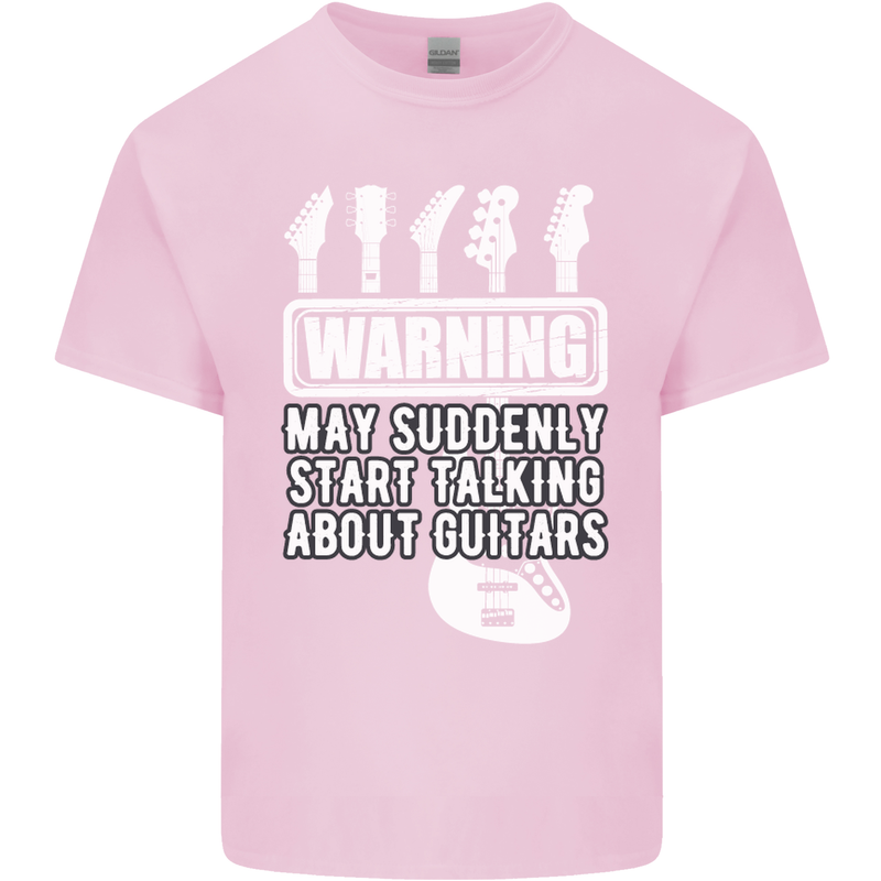 May Start Talking About Guitars Guitarist Mens Cotton T-Shirt Tee Top Light Pink