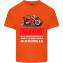 May Start Talking About Motorbikes Funny Mens Cotton T-Shirt Tee Top Orange
