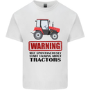 May Talking About Tractors Funny Farmer Kids T-Shirt Childrens White