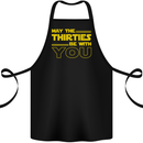 May the 30s Thirties Be With You Sci-Fi Cotton Apron 100% Organic Black
