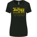 May the 60s Sixties Be With You Sci-Fi Womens Wider Cut T-Shirt Black