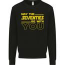 May the 70s Seventies Be With You Sci-Fi Mens Sweatshirt Jumper Black