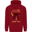 May the Force Be Shih Tzu Dog Funny Childrens Kids Hoodie Red