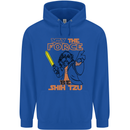 May the Force Be Shih Tzu Dog Funny Childrens Kids Hoodie Royal Blue