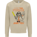 May the Force Be Shih Tzu Dog Funny Mens Sweatshirt Jumper Sand
