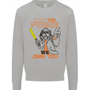 May the Force Be Shih Tzu Dog Funny Mens Sweatshirt Jumper Sports Grey