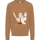 May the Force Be Shih Tzu Funny Dog Mens Sweatshirt Jumper Caramel Latte