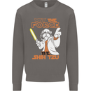 May the Force Be Shih Tzu Funny Dog Mens Sweatshirt Jumper Charcoal
