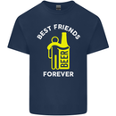 Me and Beer Best Friends Forever Funny Mens Cotton T-Shirt Tee Top Navy Blue