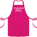 Me or the Bicycle Said My Ex-Wife Cycling Cotton Apron 100% Organic Pink