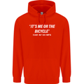 Me or the Bicycle Said My Ex-Wife Cycling Mens 80% Cotton Hoodie Bright Red