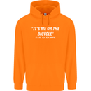 Me or the Bicycle Said My Ex-Wife Cycling Mens 80% Cotton Hoodie Orange
