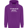 Me or the Bicycle Said My Ex-Wife Cycling Mens 80% Cotton Hoodie Purple