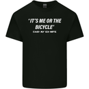 Me or the Bicycle Said My Ex-Wife Cycling Mens Cotton T-Shirt Tee Top Black