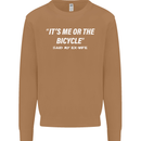 Me or the Bicycle Said My Ex-Wife Cycling Mens Sweatshirt Jumper Caramel Latte