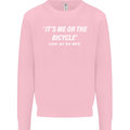 Me or the Bicycle Said My Ex-Wife Cycling Mens Sweatshirt Jumper Light Pink