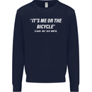 Me or the Bicycle Said My Ex-Wife Cycling Mens Sweatshirt Jumper Navy Blue