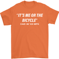 Me or the Bicycle Said My Ex-Wife Cycling Mens T-Shirt Cotton Gildan Orange