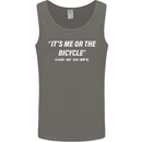 Me or the Bicycle Said My Ex-Wife Cycling Mens Vest Tank Top Charcoal