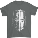 Medieval Helmet Gym Training Top Bodybuilding Mens T-Shirt Cotton Gildan Charcoal