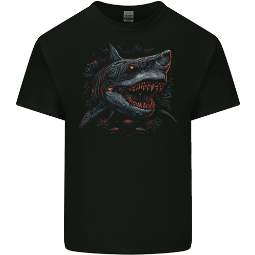 Megalodon Prehistoric White Shark Dinosaur Mens Womens Kids Unisex Black Kids T-Shirt