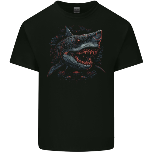 Megalodon Prehistoric White Shark Dinosaur Mens Womens Kids Unisex Black Mens T-Shirt