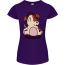 Melomaniac Dog Yoga Meditation Funny Womens Petite Cut T-Shirt Purple