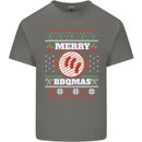 Merry BBQMAS Funny Christmas BBQ Xmas Mens Cotton T-Shirt Tee Top Charcoal