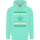 Merry Juana Christmas Funny Weed Cannabis Mens 80% Cotton Hoodie Peppermint