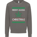Merry Juana Christmas Funny Weed Cannabis Mens Sweatshirt Jumper Charcoal