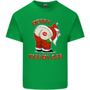Merry Kiss My Ass Funny Christmas Kids T-Shirt Childrens Irish Green