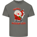 Merry Kiss My Ass Funny Christmas Mens Cotton T-Shirt Tee Top Charcoal